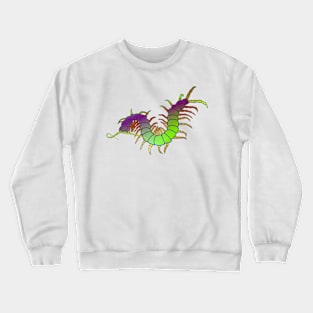 Purple/Lawn-Green Centipede Crewneck Sweatshirt